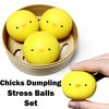Mini Chick Dumpling Stress Balls for Kids (3 Pack) Squishy Stress Ball Fidget Toys, Easter Chicks Basket Stuffer Party Favors Autism Sensory Toys