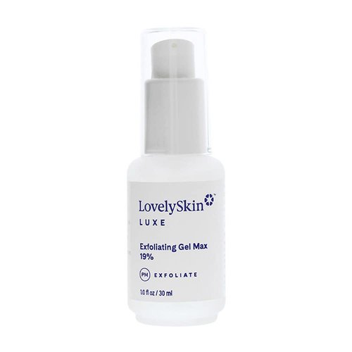 LovelySkin LUXE Exfoliating Gel (19%), Facial Exfoliant with Dead Sea Minerals and Vitamin C, Reduces Fine Lines, Wrinkles and Enlarged Pores, 1 oz