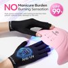modelones UV Gloves for Nails, Professional UPF99+ UV Protection Gloves for Gel Manicures, Fingerless UV Light Gloves for Gel Nails, Anti UV Gloves for Gel Nail Lamp, Protect Your Skin from UV Harm