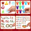 Pasimy 110 Pcs Christmas Party Favors Color Book Bulk Christmas Small Gifts Set Goodies Bag Stuffers Holiday Gingerbread Mini Activity Book Crayon Glasses Sticker Stamp for Xmas Winter Fillers Prizes