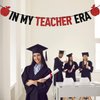 Black Glitter In My Teacher Era Banner, Congrats Teacher 2025/Class of 2025/From Student to Teacher, 2025 Teacher Graduation Party Decorations Supplies