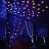 SAOROPEB Glow in The Dark 3D Butterfly 24 Pcs 3 Sizes, Luminous Butterfly Stickers for Ceiling or Wall, Glow in The Dark Party Supplies, Removable Luminous Stickers for Kids Babys Nursery (Orange)