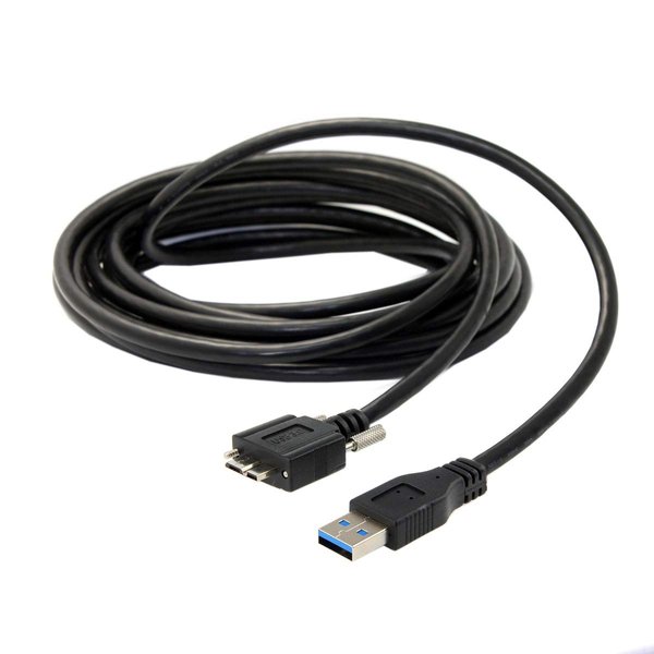 xiwai 3m USB 3.0 A Type Cable Male to Micro USB 3.0 B Male with Mount Panel Screws for Hard Disk Mobile Phone (3.0m)