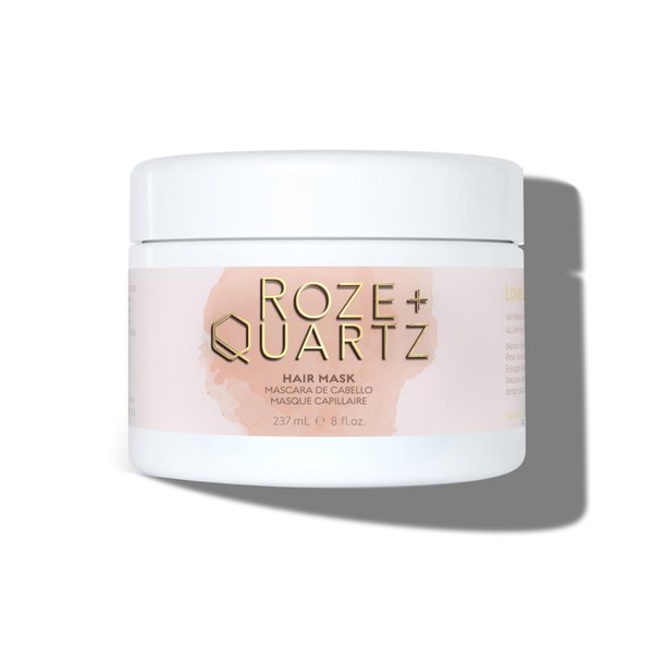 Roze + Quartz Hair Mask for Dry Damaged Hair - Deep Conditioning Hair Treatment Mask for Healthy Growth - Ideal for Color Treated Hair - Contains Nourishing Sunflower Oil & Vitamin E (8 Fl Oz)