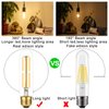 LiteHistory Dimmable E26 Edison Bulb 6W Equal 60 watt Light Bulb AC120V Warm White 2700K Edison Light Bulbs 60 Watt 600LM Tubular T10 led Bulb for Rustic Pendant,Chandeliers,Wall sconces,Vanity 6Pack