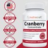 Nutracraft #1 Cranberry Extract Supplement for Bladder & Urinary Tract Support - 12,600 mg of Fresh Cranberries, Vitamin C & E and Polyphenols per Capsule - 60 Softgels
