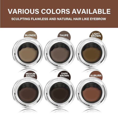 Eyebrow Stamp Stencil Kit, Brow Stamp, 24 Pieces Eyebrow Stencils Thick and Thin with 2 Dual Ended Brush and Sponge Applicators, Perfect Natural Brow, Waterproof (Blonde)