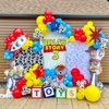 162Pcs Toy Inspired Story Balloon Garland Arch Kit Red Blue Yellow Green Balloon Cow Boy Star Rocket Exploding Star Balloons for Kids Toy Inspired Story Theme Birthday Party Decorations