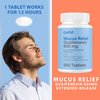 Curist Guaifenesin 600 mg Extended Release Tablets (300 Dye-Free Tablets) - Expectorant Mucus Relief, Generic Guaifenesin 600 mg, (Bulk Pack)