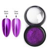 Purple Chrome Nail Powder Mirror Effect Metallic Dust Holographic Glitter Glazed Manicure Decoration Reflective Pigment for DIY Gel Polish Nail Art, Resin Craft, Gifts