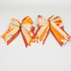 Orange, Red & Yellow Fall Leaves Equestrian Hair Bows-Available on French Barrette, Alligator Clip (French Barrette)