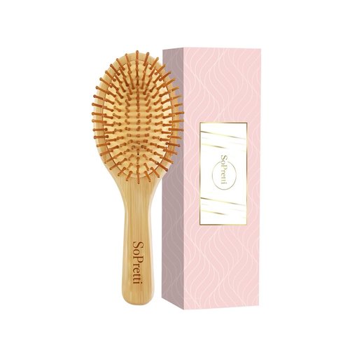 SoPretti Bamboo Hair Brush - Wooden Hair Brush for Men Women and Kids - Bamboo Brush for Hair Growth