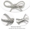 AOREAS 2PCS Bow Hair Clips Rhinestone Bowknot Clips Crystal Hair Pieces for Women Vanlentine Mothers' Day Party Halloween, Beige