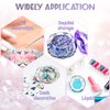 2 Pieces Dappen Dish with Lid, Liquid Powder Dappen Dish for Acrylic Nails Crystal Bowl Glass Dapping Dish Glassware Nail Stand Cup for Nail Manicure Care Tools DIY