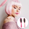 Metal Hair Brush,2 Pack Small Doll Wig Brush for Synthetic Wig Wire Cushion Brush Portable Stainless Steel Bristle Detangler Hairbrush Professional Wig Hair Combs Hair Extension Brush for Women