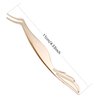 Embagol Eyelash Applicator Tool DIY Lash Extensions Tweezer For Cluster Lashes Stainless Steel High Precision Round Head(Golden)
