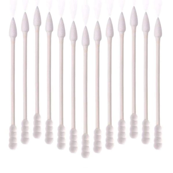 Pointed Cotton Swabs, 800 Pieces Precision Tips Cotton Swabs Spiral Head Cotton Buds with Paper Stick for Makeup Cleaning (4 Packs, 200 Pcs, 1 Pack)