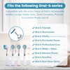 16 Pcs Replacement Toothbrush Heads Compatible with Oral B Braun Cross Clean, Professional Electric Toothbrush Brush Heads Refills for Oral-B Action Pro 500/750/1000/1500/3000/3757/5000/7000/7500/8000