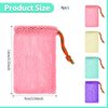 4 Pack Soap Savers for Bar Soap Exfoliating Net Mesh for Shower Holder Mesh Foaming bag for Bath and Shower(4 Colors, 5.5 x 3.5 In)