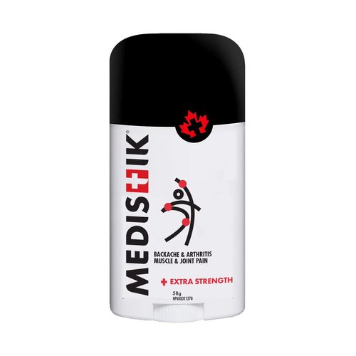 MEDISTIK Extra Strength Pain Relief Stick. Long Lasting Topical Pain Reliever for Backache, Muscle & Joint Pain, 58g