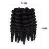 Darling Flexi Rod Curls 6X Crochet Hair Extensions, (3 packs of 2x per pack), Natural & Soft Texture, Fluffy Wand Curl, 14 Inch, 1B