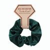 OWITER Satin Bridesmaid Scrunchies Bachelorette Hair Ties Set of 6 Bridal Shower No Damage Hairties ideas Gift for Wedding Party Favors Bridesmaid Proposal Gifts (dark green)