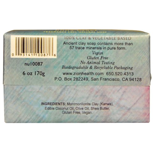Zion Health Clay SOAP,Moon Dance,F/F, 6 OZ