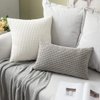 MIULEE Pack of 2 Pillow Covers 18 x 18 Inch Cream White Super Soft Corduroy Decorative Throw Pillows Couch Home Decor for Cushion Sofa Bedroom Living Room
