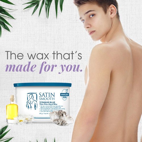 Satin Smooth Titanium Blue Thin Film Hard Hair Removal Wax 14oz.
