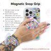 Sonix MagLink Snap Grip | Magnetic Phone Grip Holder and Collapsible Kickstand | Compatible with MagSafe | Hello Kitty and Friends Stickers