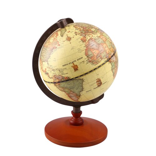 TTKTK Mini Vintage World Globe for Adults & Kids with Wooden Stand,Antique Decorative Desktop Globe for Home Décor and Office Desktop,Educational Gift Globe for kids learning 8-12 kids 4-8