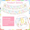 Art Birthday Party Decorations Girl Pastel Art Happy Birthday Banner Pre-Strung Macaron Crayon Birthday Banner for Rainbow Art Painting Drawing Artist Theme Birthday Party Supplies