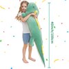 Meow Wang 39.3" Dinosaur Big Pillow Plush Dino Toy,Cute Weighted Dinosaur Stuffed Animals Doll,Soft Giant Dinosaur Plushies,Gifts for Girls Kids Boys Birthday,Valentine,Easter