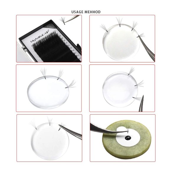 LASSUM 2 Pieces Grafted False Eyelash Silicone Pad Quick Blossom Pad for Eyelash Extensions Eyelash Makeup Tool (Diameter 3cm)