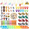 Moltby 134Pcs Dog Paw Party Favors Set - Dog Paw Print Bracelet Necklace Keychain Brooch Sticker Erasers Puppy Gift Bag for Kids Boys Girls Birthday Goodie Bags Animal Theme Supplies