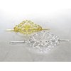 Generic Small gold or silver filigree metal hair slide stick clip barrette (Primary color: Gold), 1 Count (Pack of 1)