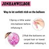 Jonhamwelbor Happy 10th Birthday Latex and Confetti Helium Balloons 30 Pcs 12 Inch Pink and Hot Pink Sweet 10 Year Old Double Digits Birthday Party Decorations for Girls