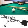 Alomejor Billiard Pool Snooker Table Ball Keychains Important Popular Mini Keyrings Cue Chalk Holder Drawing Keys Chain