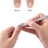 Cuticle Pusher Dual Sided - Sharp Edge Spoon Shaped Double Ended Cuticle Pusher Remover Cleaner Surgical Medical Grade Stainless Steel Manicure Pedicure Nail Art Care Tools 2 Pc Set By Krisp Beauty