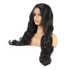 Imeya #2 Darkest Brown Lace Front Wigs For Women- 24” Middle Parting Body Wave Wig With Natural Hairline 13x4 Swiss Lace Wig Heat Friendly Fiber Wig 150% Density (#2, Brown Tend To Black, 24 Inches)
