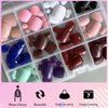 AddFavor Press on Toenails, 288pcs Solid Color Glossy Fake Toenails Press on Short Full Cover Acrylic Press on Toe Nails Artificial Fake Toe Nail Tips Kit with Nail Glue for Women and Girls