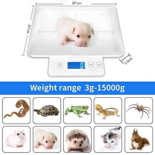 MINDPET-MED Digital Pet Scale for Small Animal, Whelping Scale,Mini Precision Gram Weight Balance Scale, High Precision 1g, Suitable for Newborn Pets