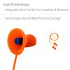 Howard Leight by Honeywell Quiet Corded Reusable Earplugs, 5-Pair Vending Pack (QD-5-30), Bright Orange