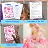 82 PCS Pink Metallic Tattoos, 4 Sheets Pink Glitter Temporary Tattoos, Pink Birthday Party Supplies, Pink Party Favors, Cute Decorations, School Rewards, Gifts Ideas for Girls