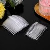 Plastic Hair Side Comb, 20 Pcs Clear Teeth Hair Combs Small Side Comb Thin Fine Hair Pins Mini Barrettes Transparent Headpiece French Twist Bun Accessories for Women Bridal Wedding Veil Decorative