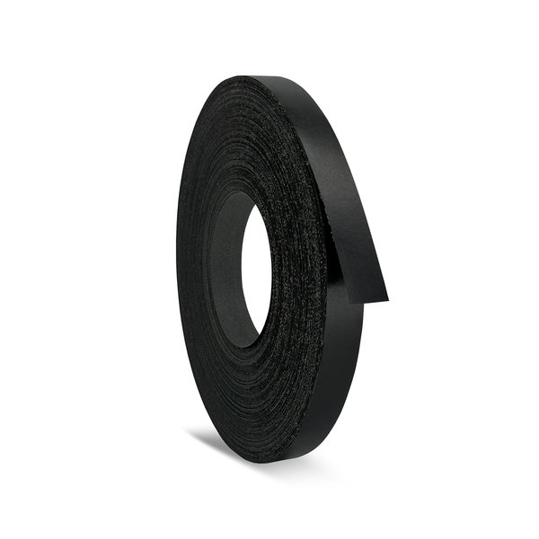 Black Melamine Edge Banding Tape 5/8 inch x 25 ft Iron On Adhesive Wood Edging Veneer Trim Laminate Cabinate Furniture Plywood Formica Shelf Table Countertop Repair Flexible Edgebanding Strip Roll