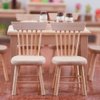 Toyvian 6 pcs 1: 12 Scale Dollhouse Chairs Mini Wood Chair Miniature Furniture Photograph Layout Props for Dollhouse Lanscape Garden