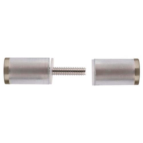 CRL Cylinder Style Brushed Nickel Finish Back-to-Back Shower Door Knob With Plastic Sleeve