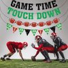 Pre-Strung Game Time Touch Down Football Banner, NO DIY Football Party Banner Pre-Strung Garland on 9.8ft Strands Football Birthday Party Decorations, Sports Fantasy Football Party