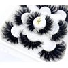 HBZGTLAD new 5 Pairs 25 mm 3d Mink Lashes Bulk Faux with Custom Natural Mink Lashes Pack Short Wholesales False Eyelashes (9D-03)